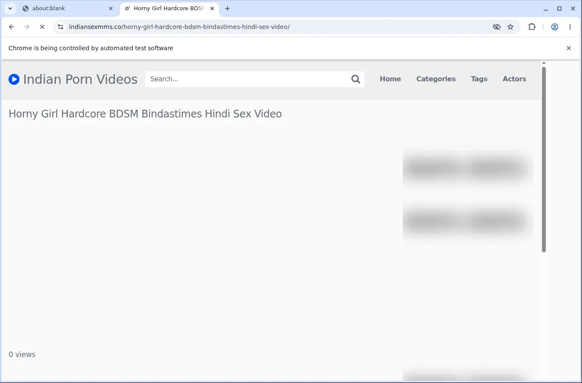 IndianSexMMS Video Downloader page open in the browser