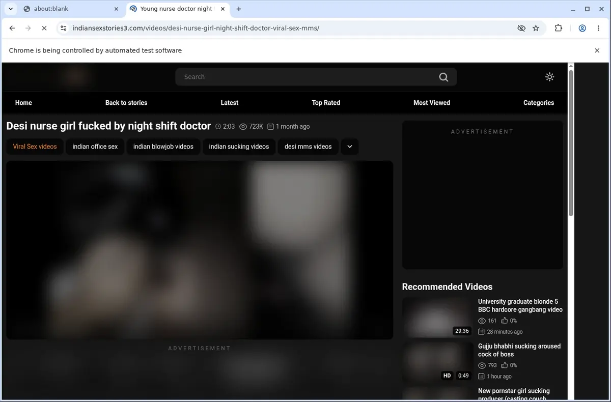 IndianSexStories 3 Video Downloader page open in the browser