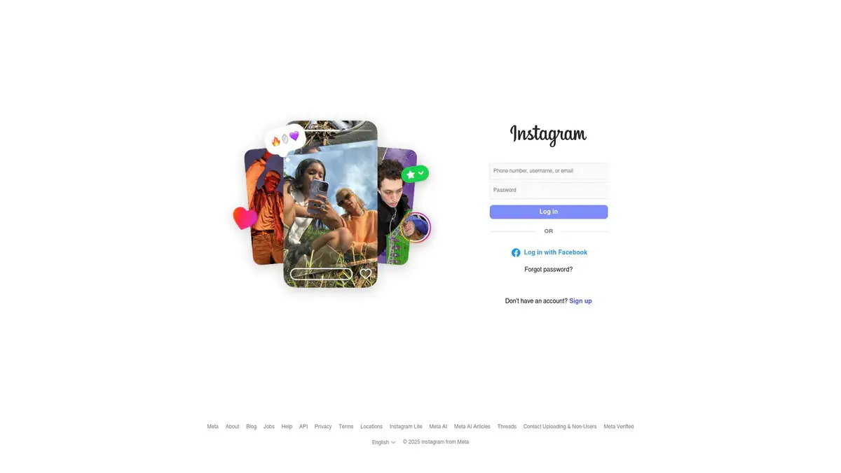 Instagram Downloader page open in the browser
