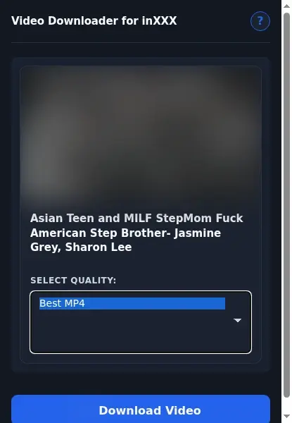 inXXX Downloader format dropdown options