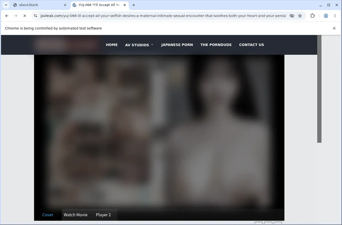 JavLeak Video Downloader page open in the browser