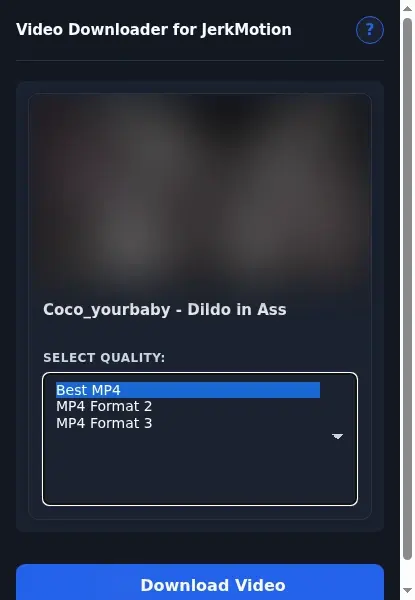 JerkMotion Downloader format dropdown options