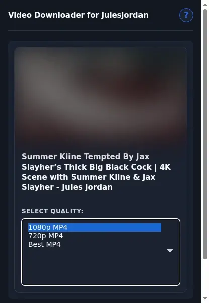 Jules Jordan Video Downloader format dropdown options