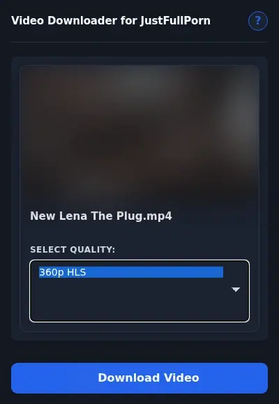 JustFullPorn Downloader format dropdown options