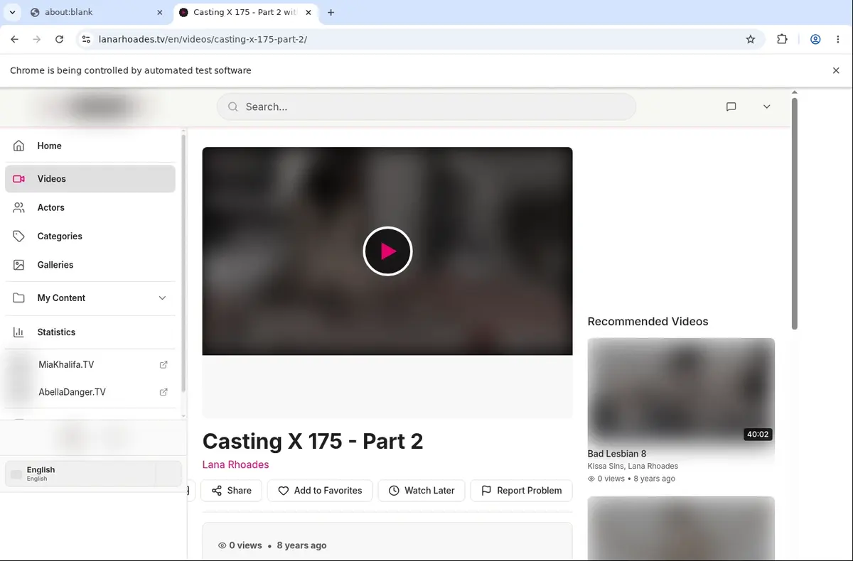 LanaRhoades.tv Downloader page open in the browser