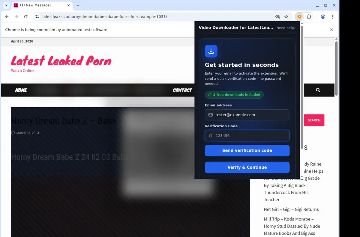 LatestLeaks Video Downloader format selection and save step
