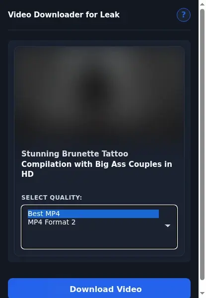 Leak.xxx Downloader format dropdown options