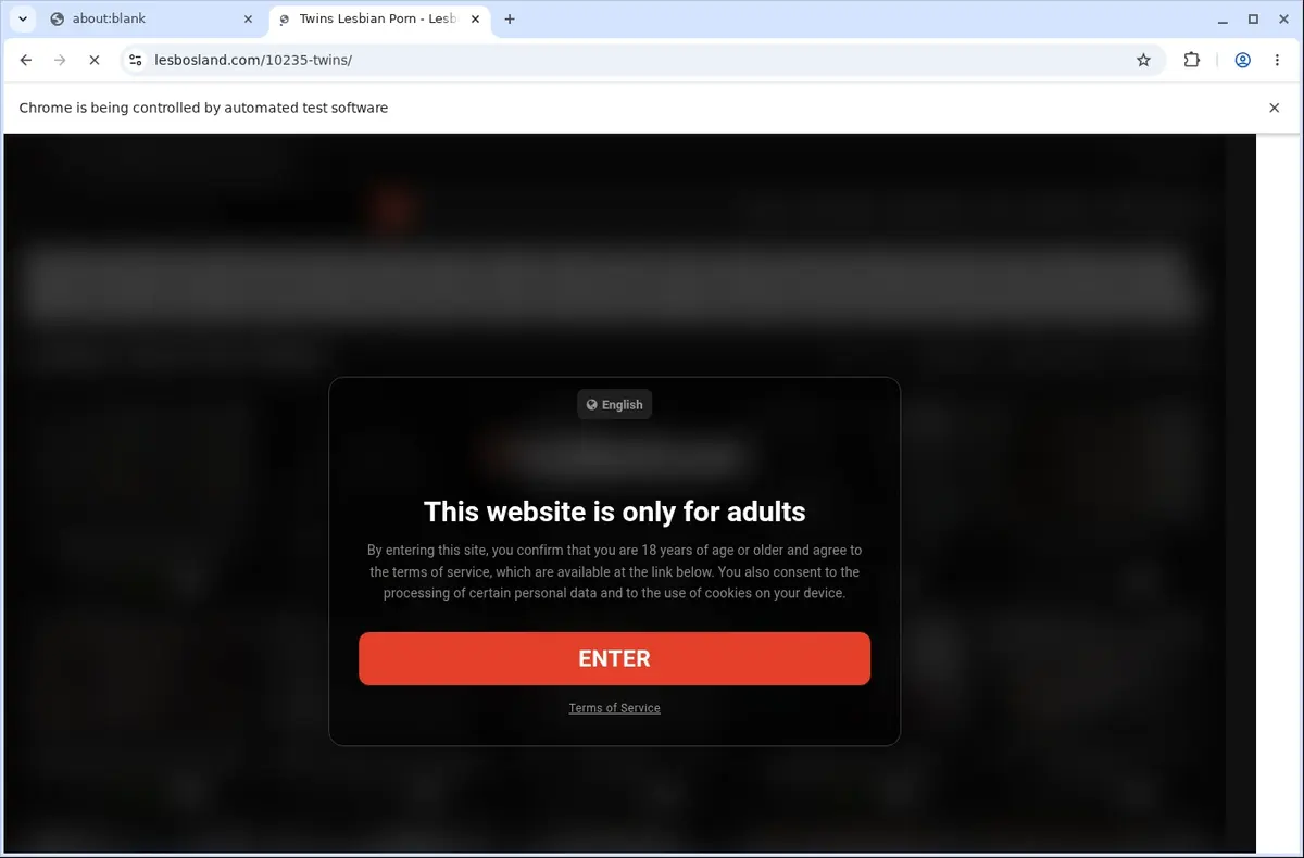 Lesbosland Video Downloader page open in the browser