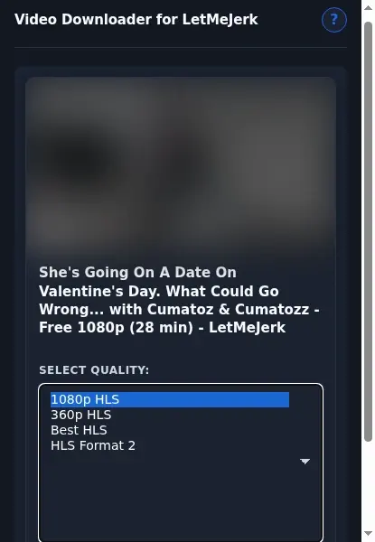 LetMeJerk Downloader format dropdown options