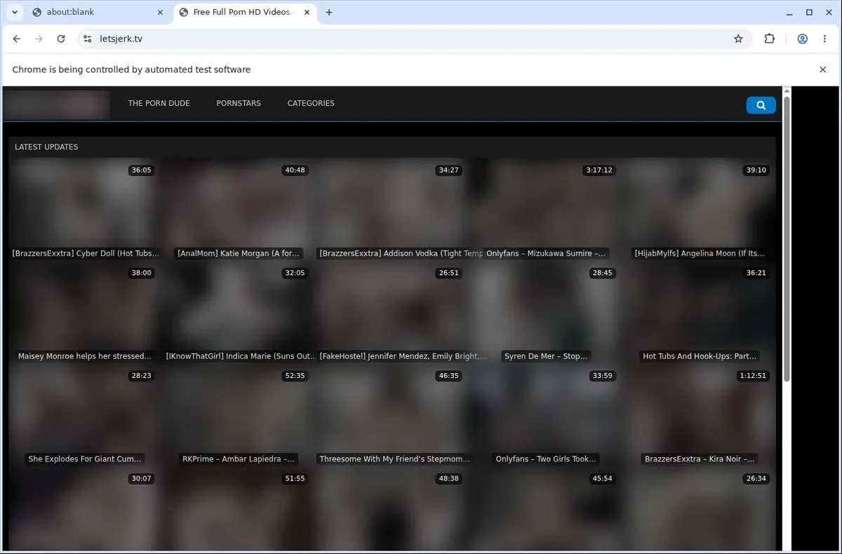 LetsJerk Downloader page open in the browser