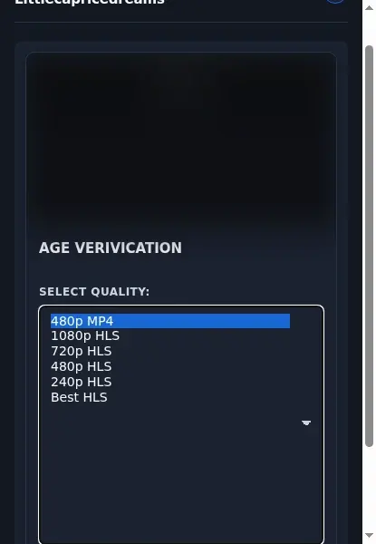 Little Caprice Dreams Video Downloader format dropdown options