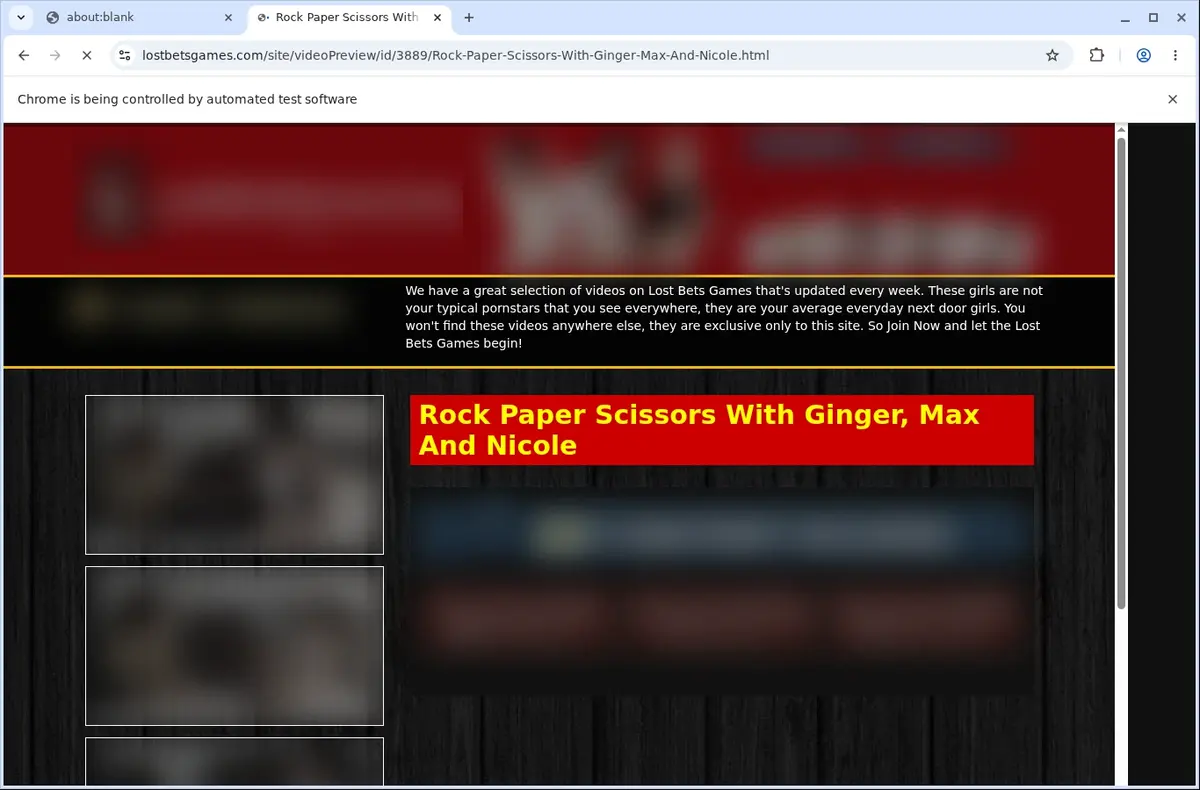 LostBetsGames Video Downloader page open in the browser