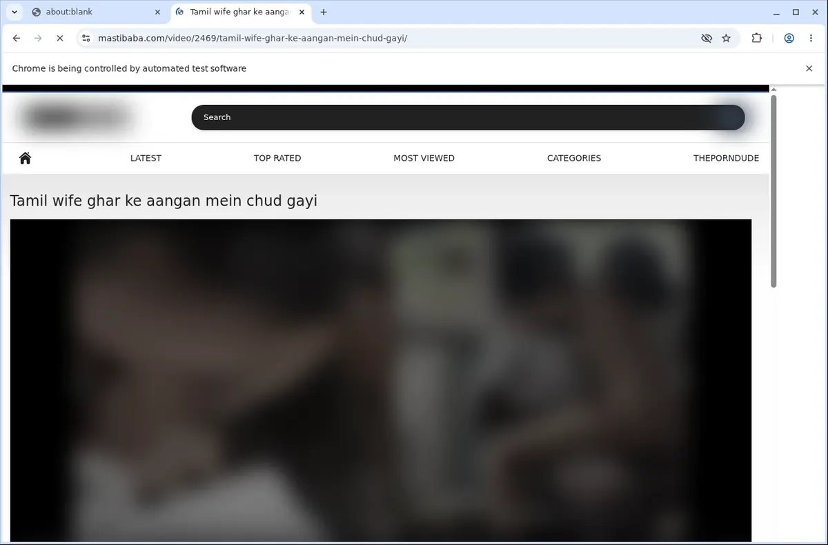 Mastibaba Video Downloader page open in the browser