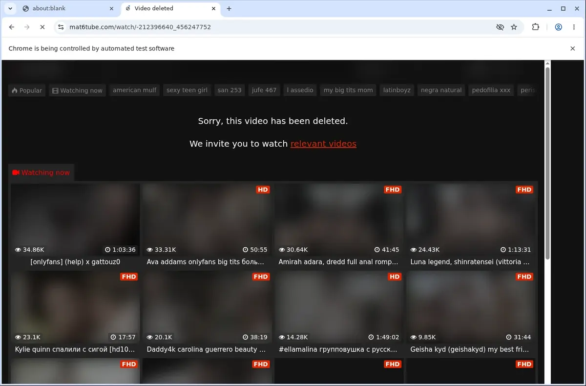 Mat6tube Video Downloader page open in the browser