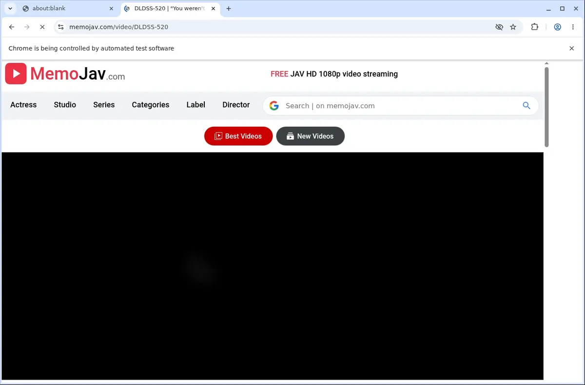 MemoJav Downloader page open in the browser
