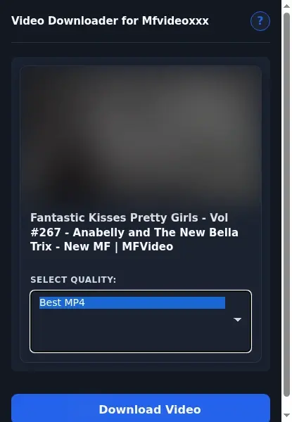 MFVideoXXX Video Downloader format dropdown options