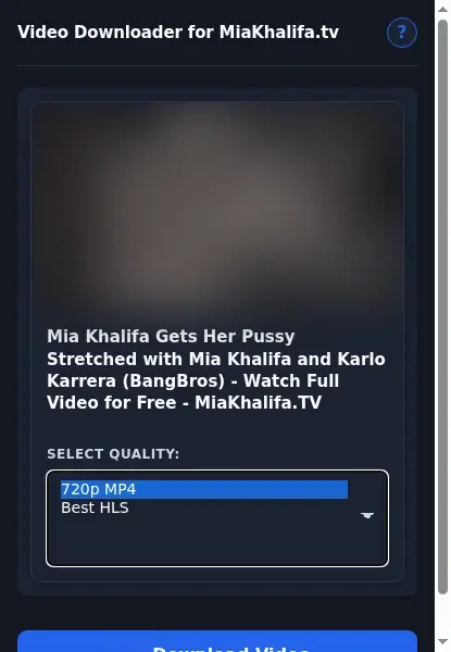 MiaKhalifa.tv Downloader format dropdown options