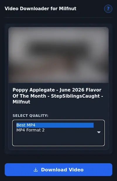 Milfnut Video Downloader format dropdown options