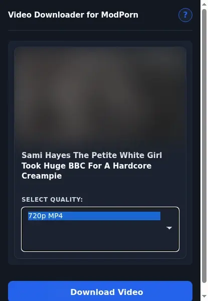 ModPorn Downloader format dropdown options