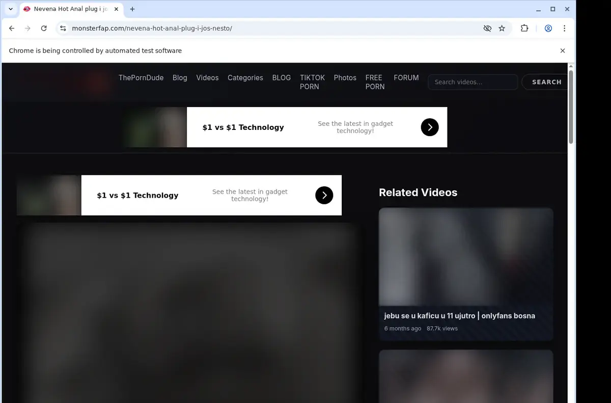 MonsterFap Downloader page open in the browser