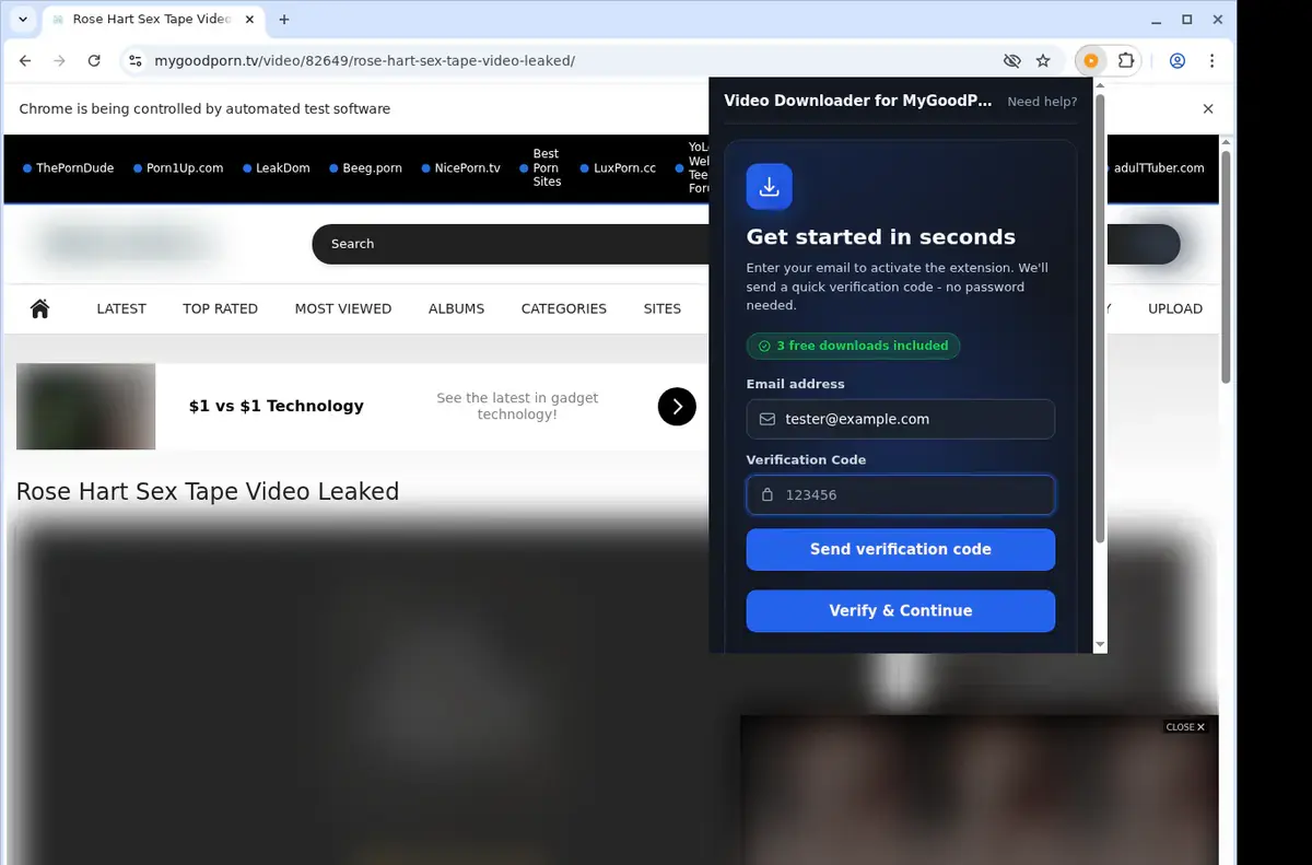 MyGoodPorn Downloader format selection and save step