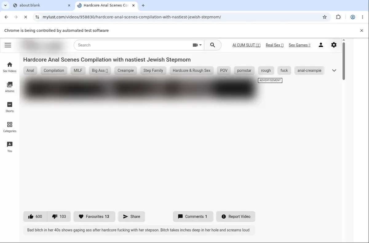 MyLust Downloader page open in the browser