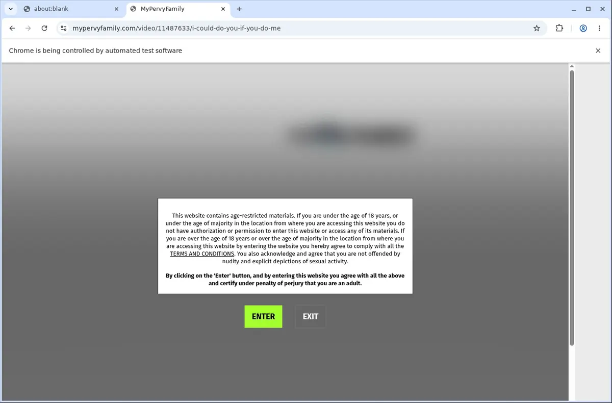 MyPervyFamily Video Downloader page open in the browser