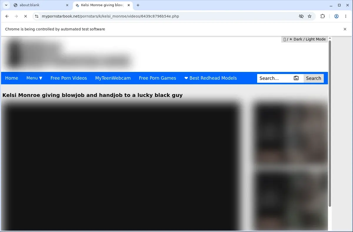 MyPornstarBook Video Downloader page open in the browser