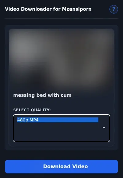 MzansiPorn Video Downloader format dropdown options
