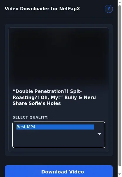 NetFapX Downloader format dropdown options