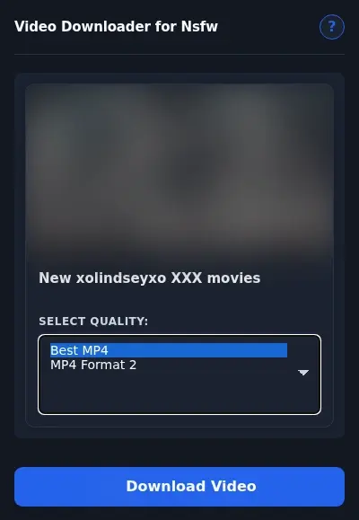 NSFW Downloader format dropdown options