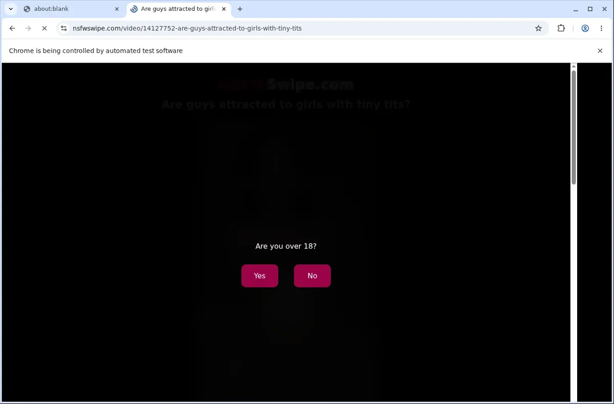 NSFWSwipe Video Downloader page open in the browser