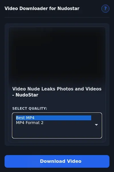 Nudostar Downloader format dropdown options
