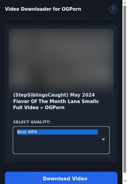 OGPorn Downloader format dropdown options