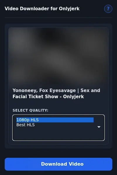 OnlyJerk Video Downloader format dropdown options