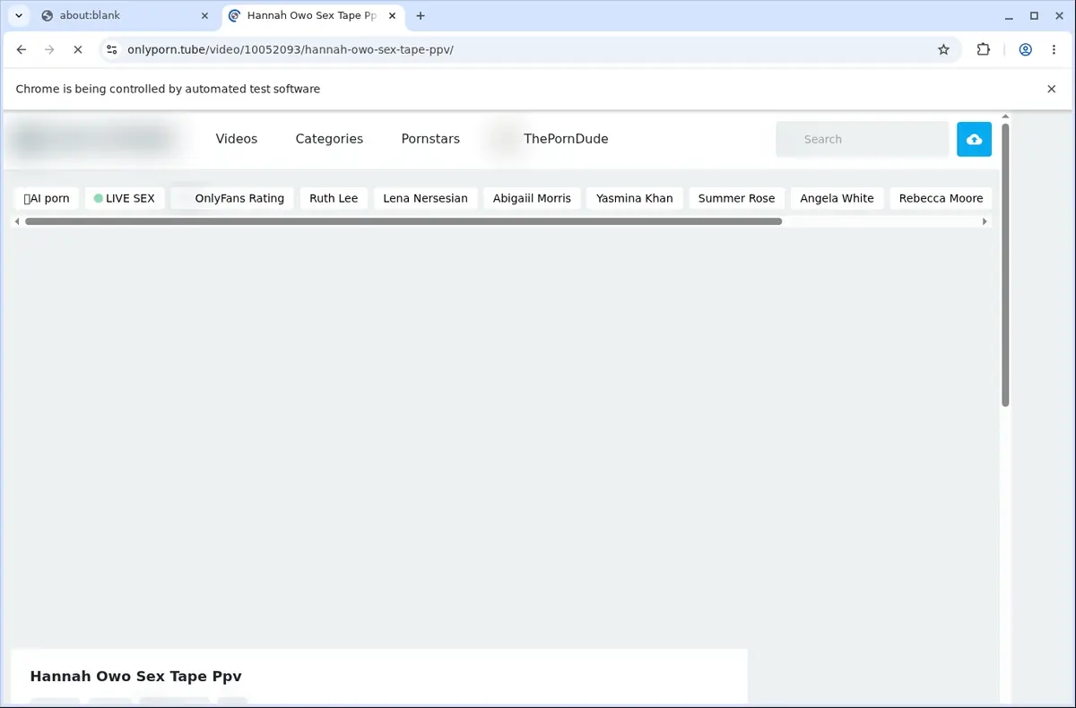 OnlyPorn Video Downloader page open in the browser