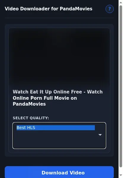 PandaMovies Downloader format dropdown options
