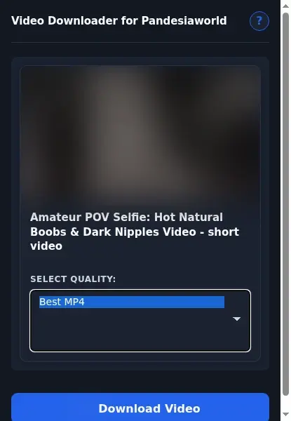 PandesiaWorld Video Downloader format dropdown options