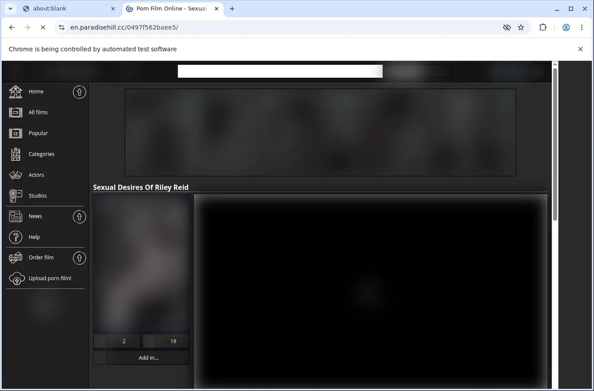 ParadiseHill Downloader page open in the browser