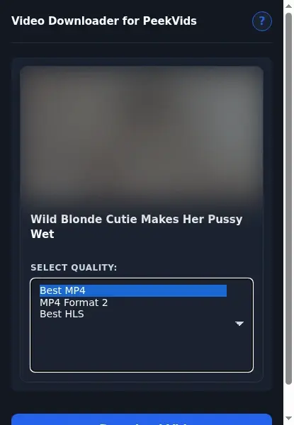 PeekVids Downloader format dropdown options