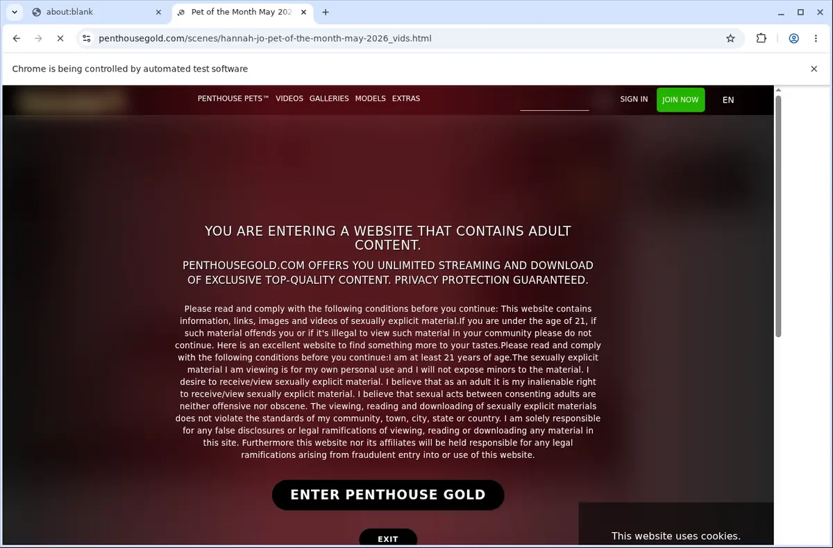 PenthouseGold Video Downloader page open in the browser
