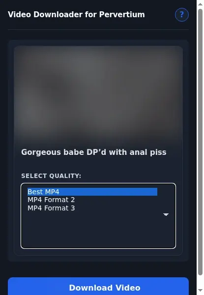 Pervertium Video Downloader format dropdown options