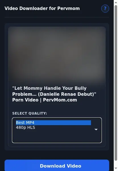PervMom Video Downloader format dropdown options