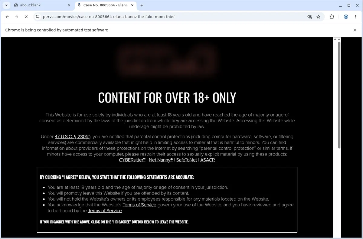 Pervz Video Downloader page open in the browser