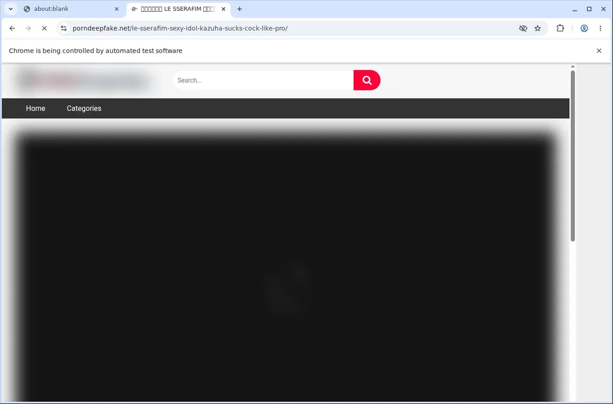 PornDeepFake Video Downloader page open in the browser