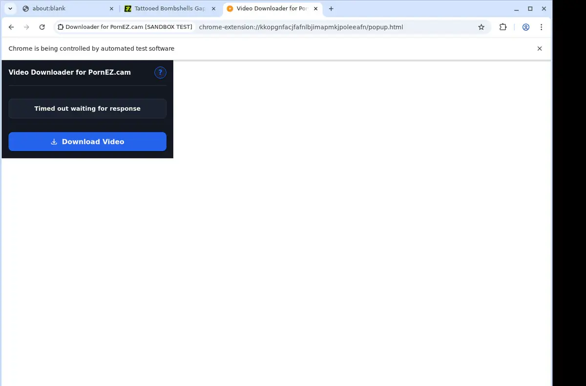 PornEZ.cam Downloader page open in the browser