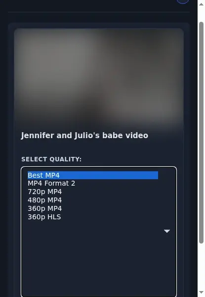 PornHat Downloader format dropdown options