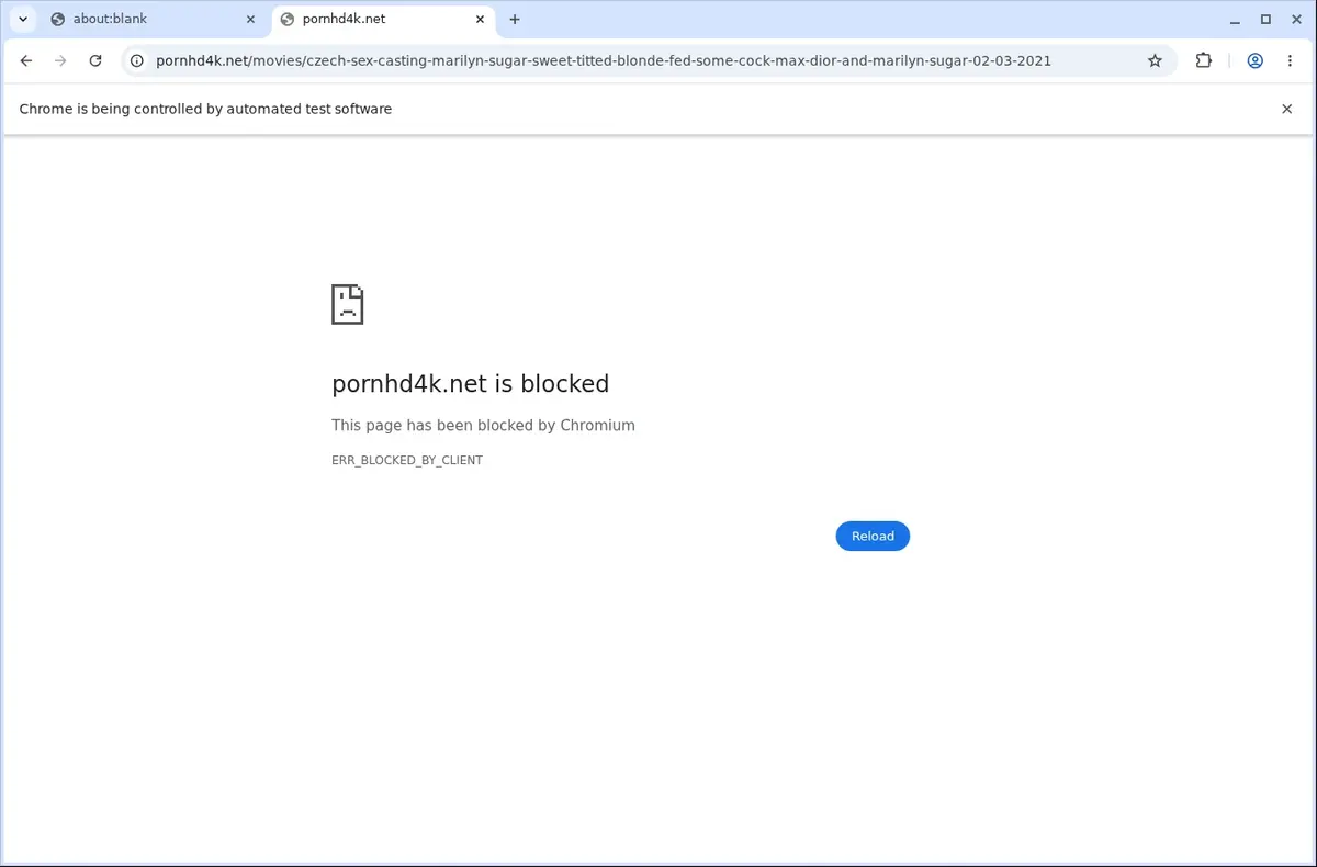 PornHD4K Video Downloader page open in the browser