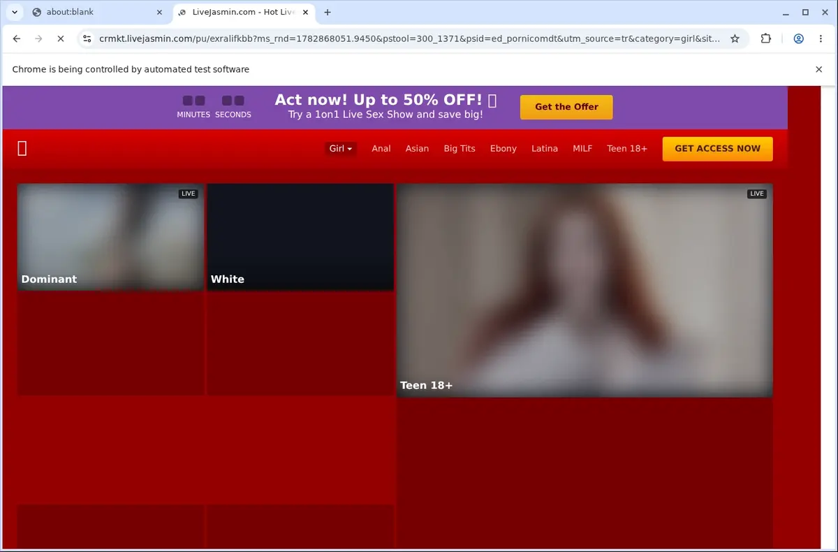 Pornicom Downloader page open in the browser
