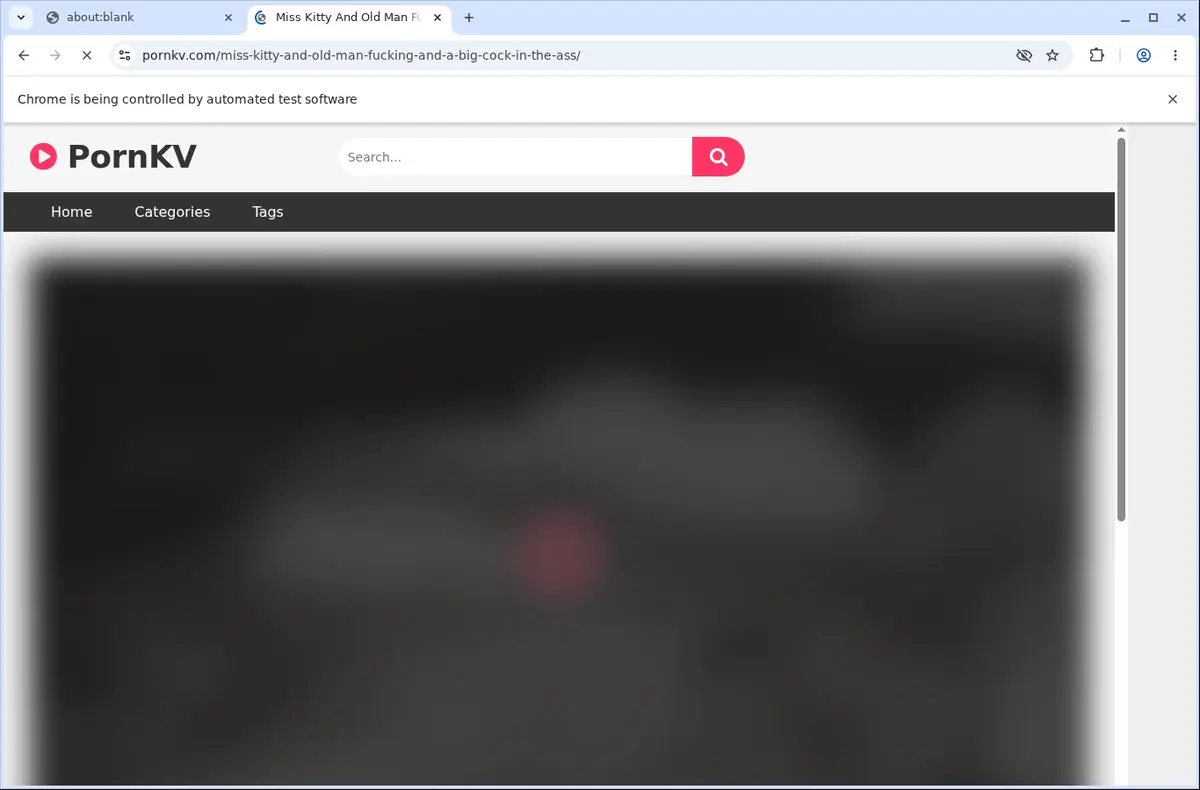 PornKV Video Downloader page open in the browser